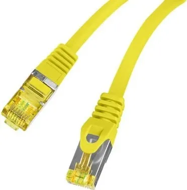 Kabllo rrjeti Lanberg Patchcord CAT.6A S/FTP, 0.25m, LSZH, e verdhë - 2