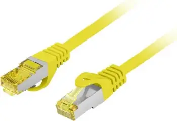 Kabllo rrjeti Lanberg Patchcord CAT.6A S/FTP, 0.25m, LSZH, e verdhë