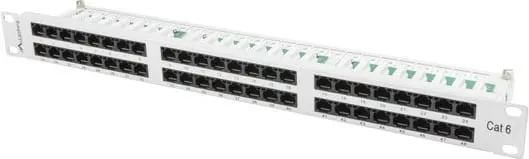 Patch Panel Lanberg 1U, 19", 48x RJ45, Cat.6, i hirtë - 1