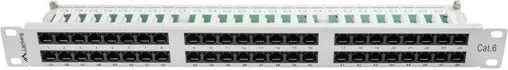 Patch Panel Lanberg 1U, 19", 48x RJ45, Cat.6, i hirtë - 2