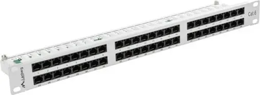 Patch Panel Lanberg 1U, 19", 48x RJ45, Cat.6, i hirtë - 3