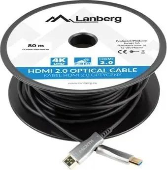 Kabllo Lanberg HDMI - HDMI, 80m, e zezë