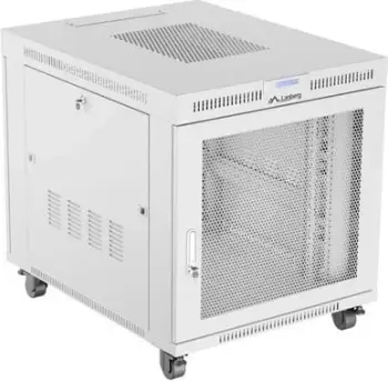 Kasë rack LANBERG 19 inch 15U 800x1000mm, ngjyrë hiri, derë perforuese LCD