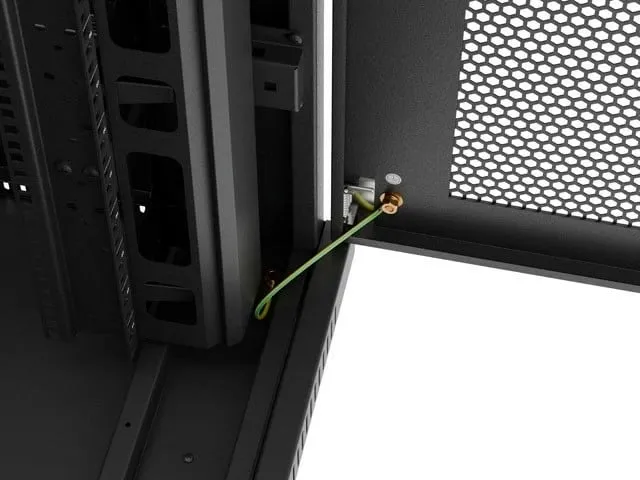 Kasë rack LANBERG 19" 47U 800x800, me derë perforuese LCD, e zezë - 3