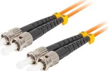 Kabllo optike Lanberg Patchcord MM ST UPC ST UPC, duplex, 10m, portokalli