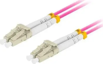Kabllo fibër optike Lanberg LC UPC në LC UPC, OM4 duplex, 2m, vjollcë