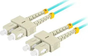 Kabllo optike Lanberg Patchcord MM SC UPC SC UPC, OM3 50/125, 2m, aqua