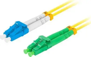 Kabllo fibër optike Lanberg Patchcord SM, LC APC në LC UPC, 2m, e verdhë