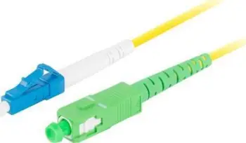 Kabllo fibër optike Lanberg, SM LC UPC në SC APC, 2m, e verdhë