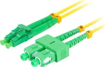 Kabëll optik Lanberg FIBER PATCHCORD, SM SC/APC në LC/APC, duplex 2m, i verdhë