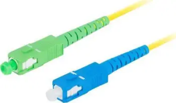 Kabllo fibër optike Lanberg SC APC në SC UPC, SM, 2m, e verdhë