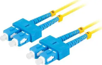 Kabllo patch optike Lanberg, SM SC/UPC në SC/UPC, duplex 2m, LSZH, e verdhë