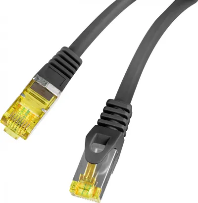 Kabllo rrjeti Lanberg Patchcord Cat6a S FTP LSZH, 1m, RJ45, e zezë - 2
