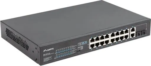 Switch Lanberg 19" POE+ 16x 100MB /2X COMBO GIGABIT ETHERNET 250W - 5
