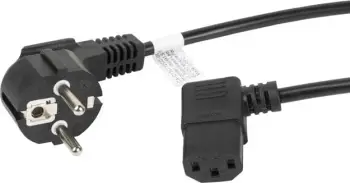 Kabllo e rrymës Lanberg CEE 7/7 - IEC 320 C13, 1.8m, e zezë (CA-C13C-12CC-0018-BK)