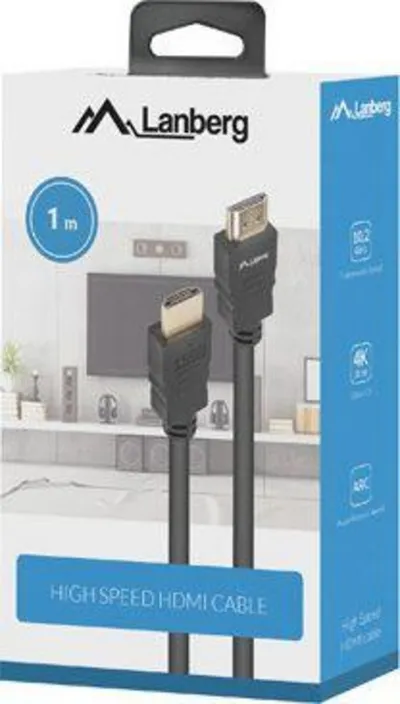 Kabllo HDMI Lanberg, 1 m, e zezë (CA-HDMI-15CC-0010-BK) - 5