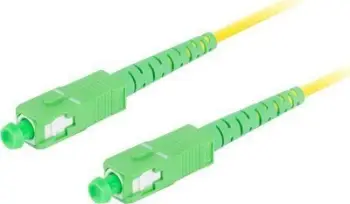 Kabllo fibrike Lanberg SM SC APC SC APC SIMPLEX, 1m, 3.0mm, e verdhë