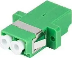 Adapter optik Lanberg SM LC APC Duplex, për fibër optike, i gjelbër