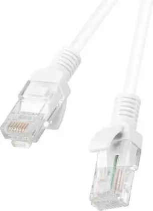 Kabëll rrjeti Lanberg Cat5e UTP, 0.5m, i bardhë, 10 copë