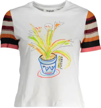 Maicë Desigual për femra, e bardhë
