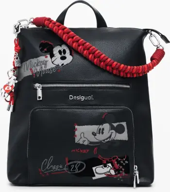 Shpinore për femra Desigual Mickey Rock Pretoria, të zezë