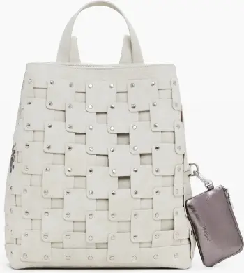 Çantë shpine DESIGUAL PATCH SUMY femra, beige