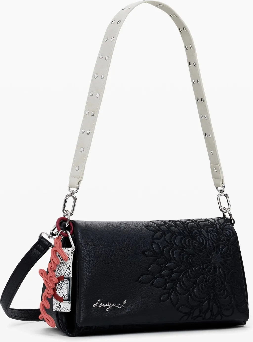 Çantë femra Desigual Sierra Naron Medium Flap Bag, e zezë - 2