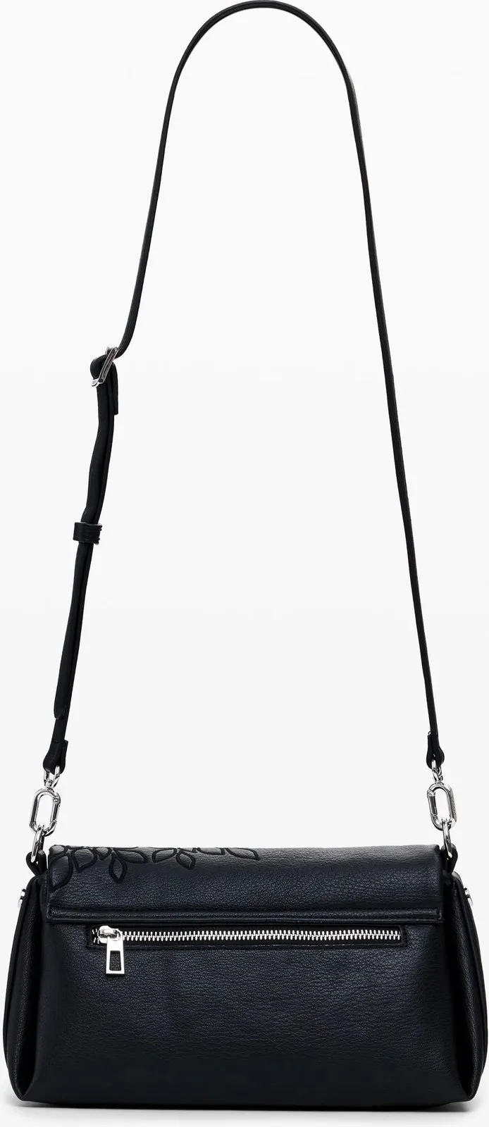 Çantë femra Desigual Sierra Naron Medium Flap Bag, e zezë - 3