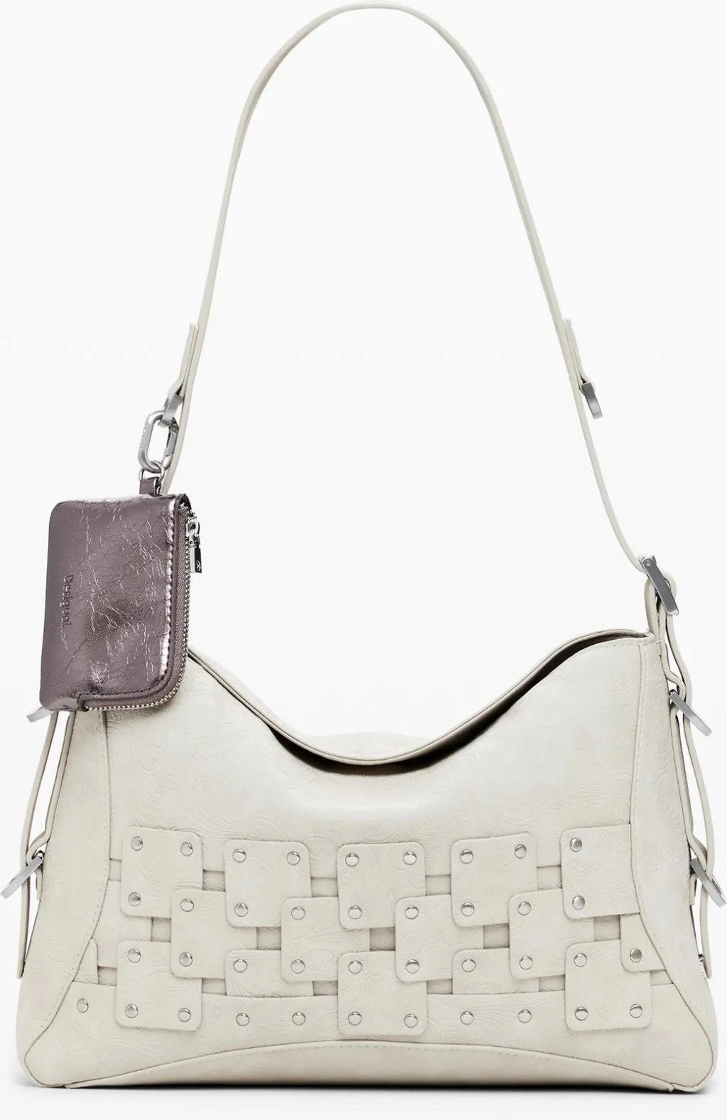 Çantë DESIGUAL Patch Bag femra, bezhë - 1