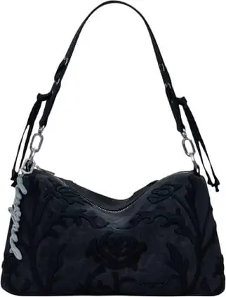 Çantë DESIGUAL Romeo Floral Bergamo femra, e zezë