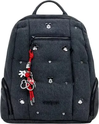 Çantë shpine DESIGUAL Mickey Studs Chester Modify femra, gri