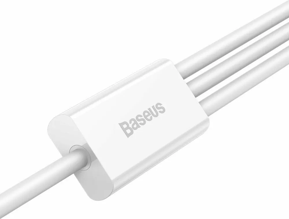 Kabllo BASEUS Superior 3në1, USB-A - USB-C/micro USB/Lightning, 1.5m, e bardhë - 3