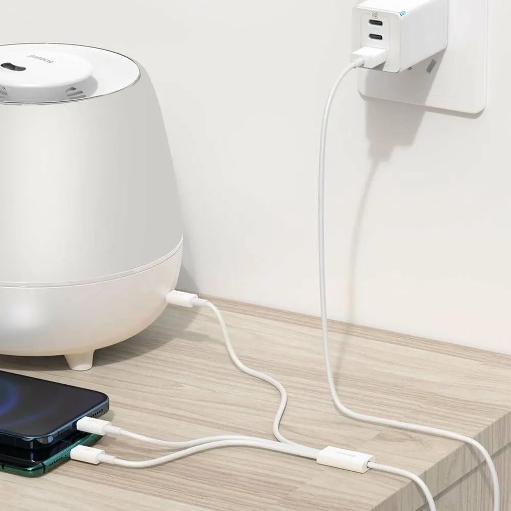 Kabllo BASEUS Superior 3në1, USB-A - USB-C/micro USB/Lightning, 1.5m, e bardhë - 10