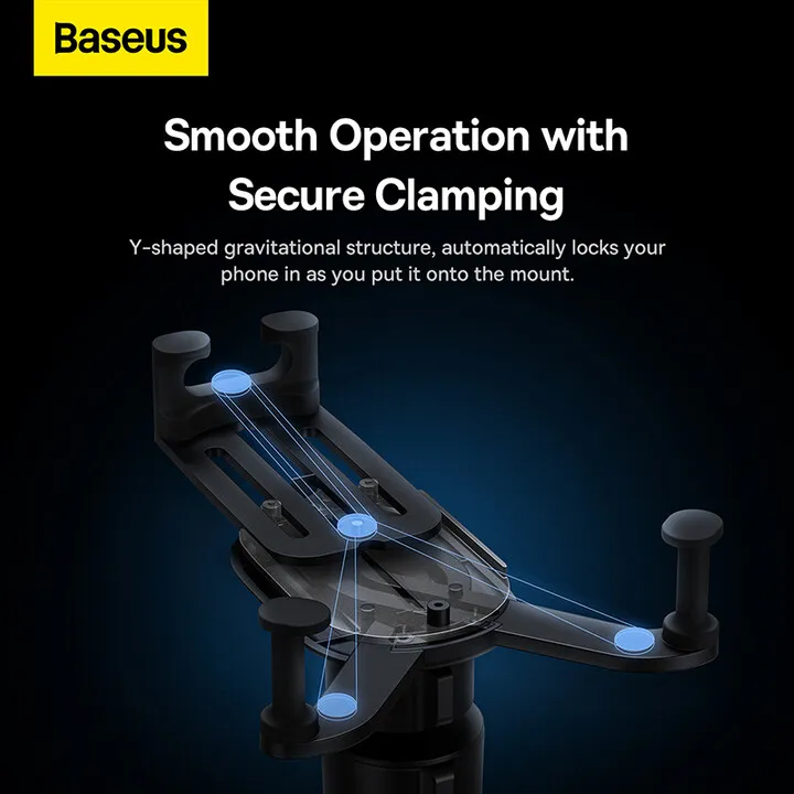 Mbajtëse për celular Baseus Stable Pro, 15W, e zezë - 12