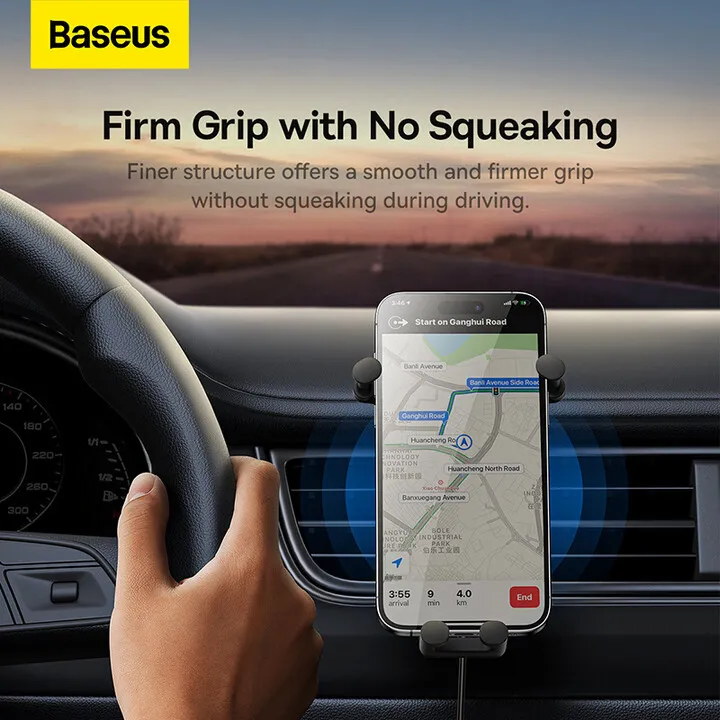 Mbajtëse për celular Baseus Stable Pro, 15W, e zezë - 13
