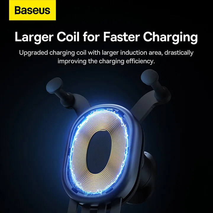 Mbajtëse për celular Baseus Stable Pro, 15W, e zezë - 14