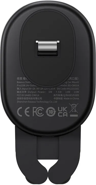 Mbajtëse për celular Baseus Stable Pro, 15W, e zezë - 4