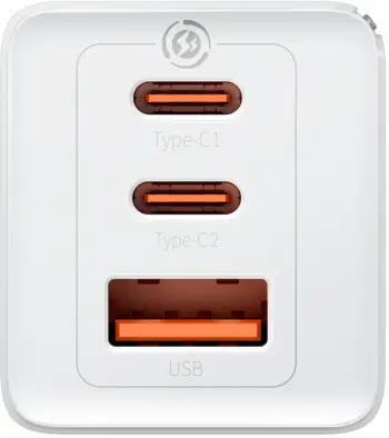 Karikues Baseus GaN5 Pro, 2x USB-C, USB-A, 65W, i bardhë
