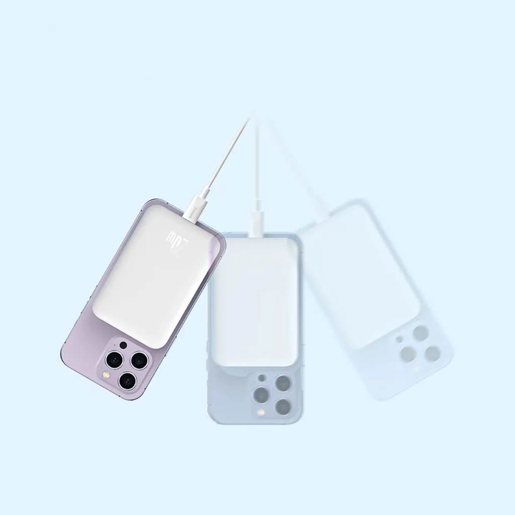 Powerbank Baseus Magnetic Mini MagSafe, 6000mAh, i bardhë - 13