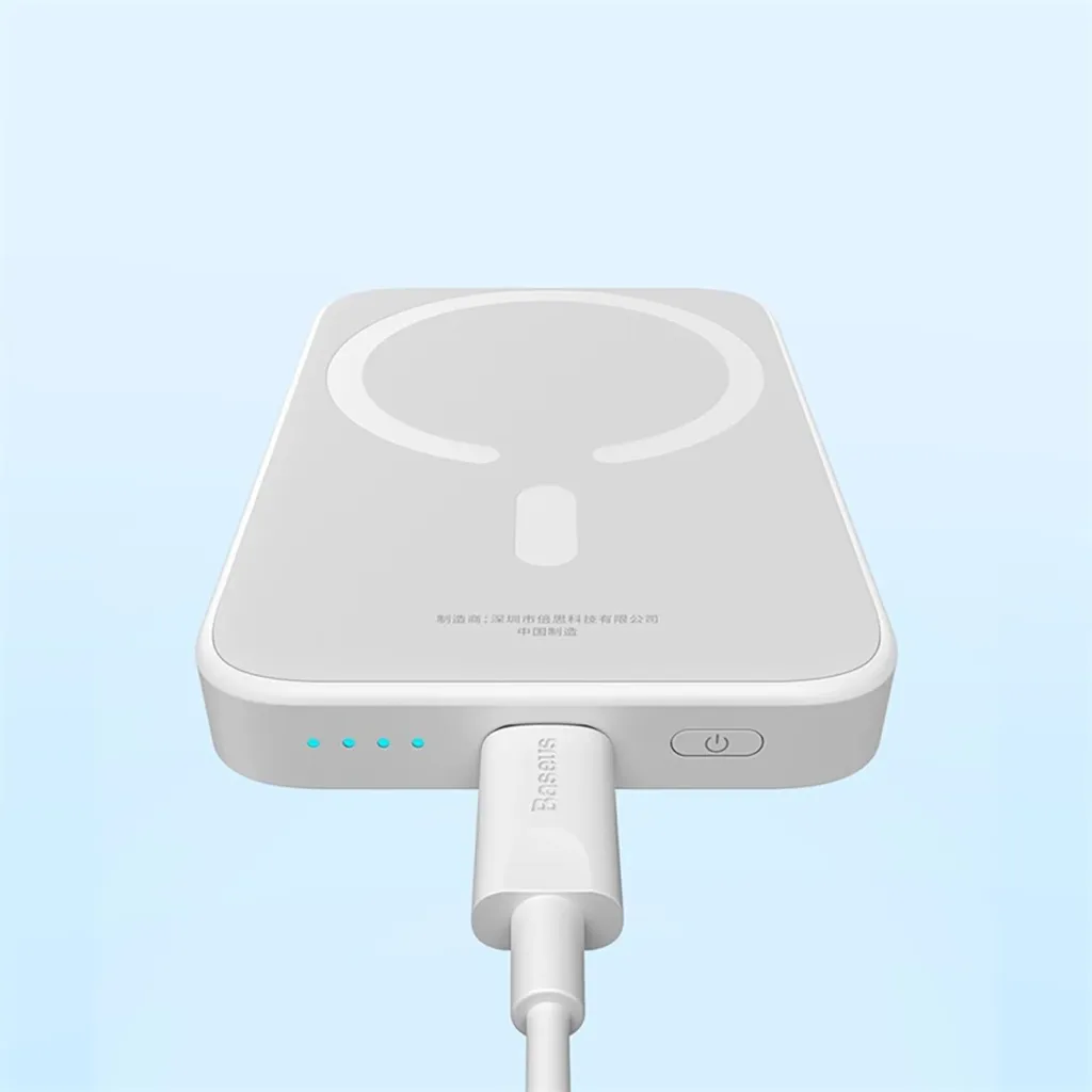 Powerbank Baseus Magnetic Mini MagSafe, 6000mAh, i bardhë - 3