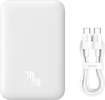Powerbank Baseus Magnetic Mini MagSafe, 6000mAh, i bardhë