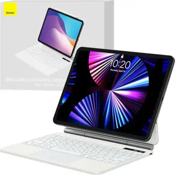Mbrojtëse me tastierë Baseus Brilliance Series Pro për Apple iPad, 10.9" 2022, e bardhë