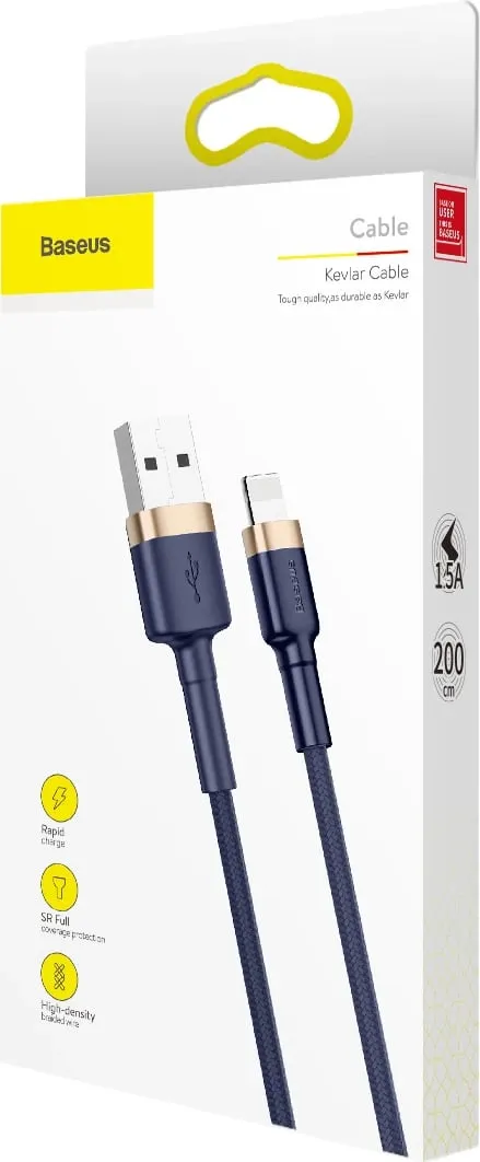 Kabllo Baseus USB-A - Lightning, 1m, e kaltër - 6