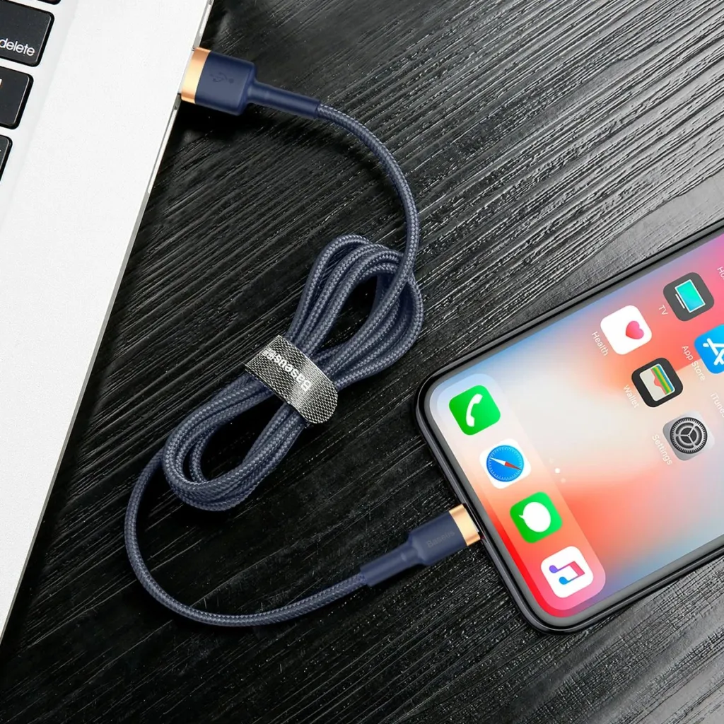 Kabllo Baseus USB-A - Lightning, 1m, e kaltër - 10