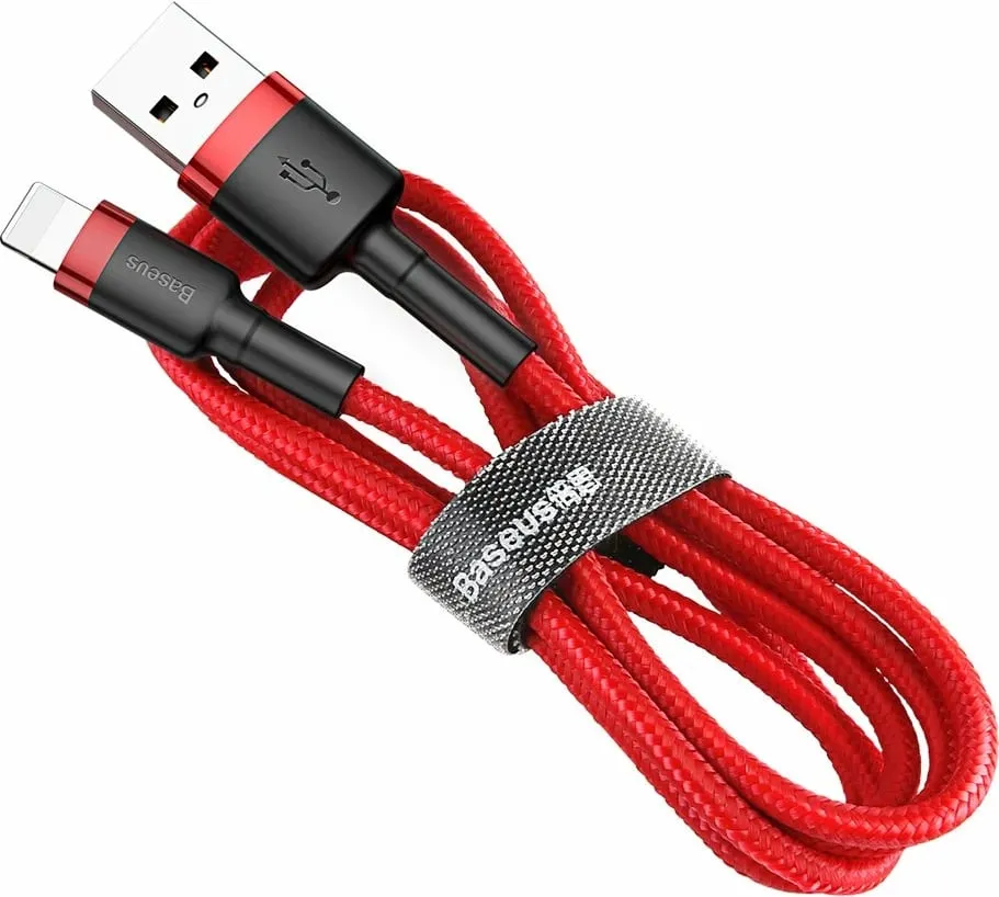 Kabllo Baseus (CALKLF-R09), USB-A - Lightning, 3m, e kuqe - 5