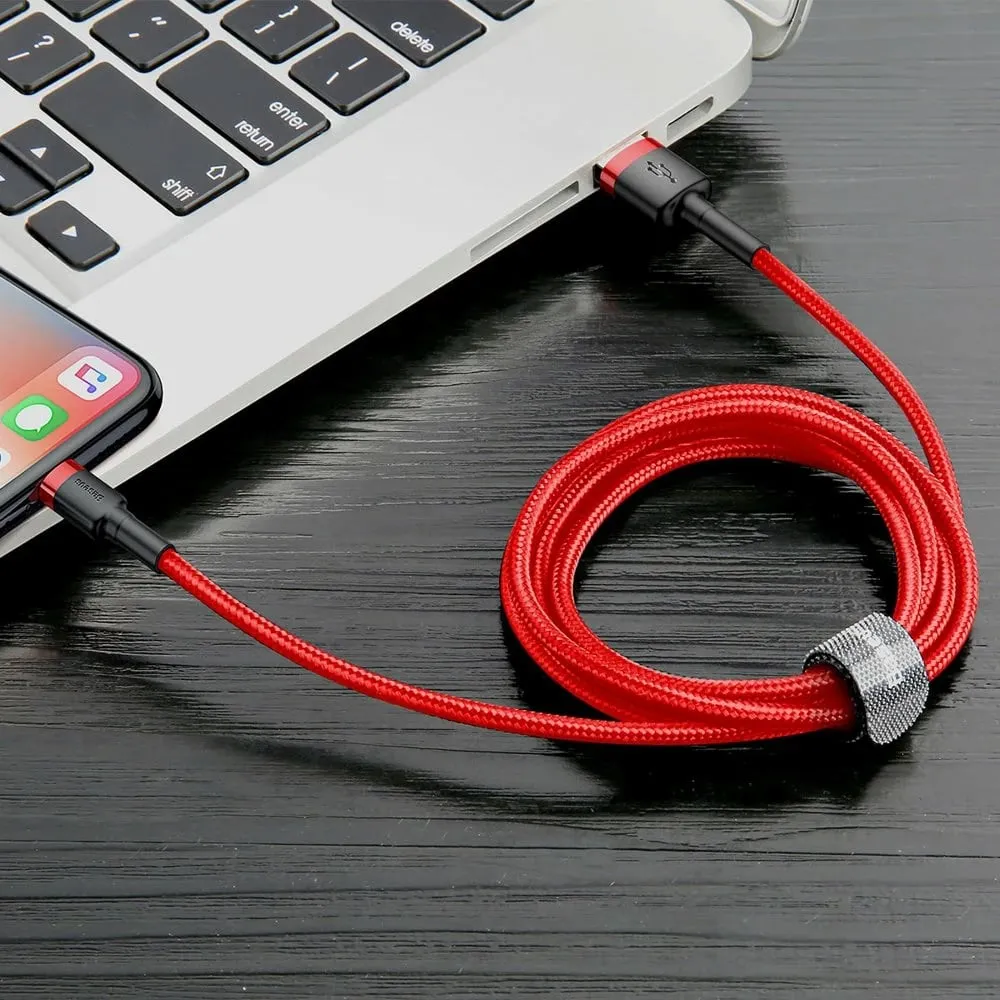 Kabllo Baseus (CALKLF-R09), USB-A - Lightning, 3m, e kuqe - 6