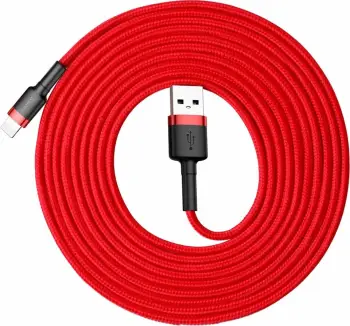 Kabllo Baseus (CALKLF-R09), USB-A - Lightning, 3m, e kuqe