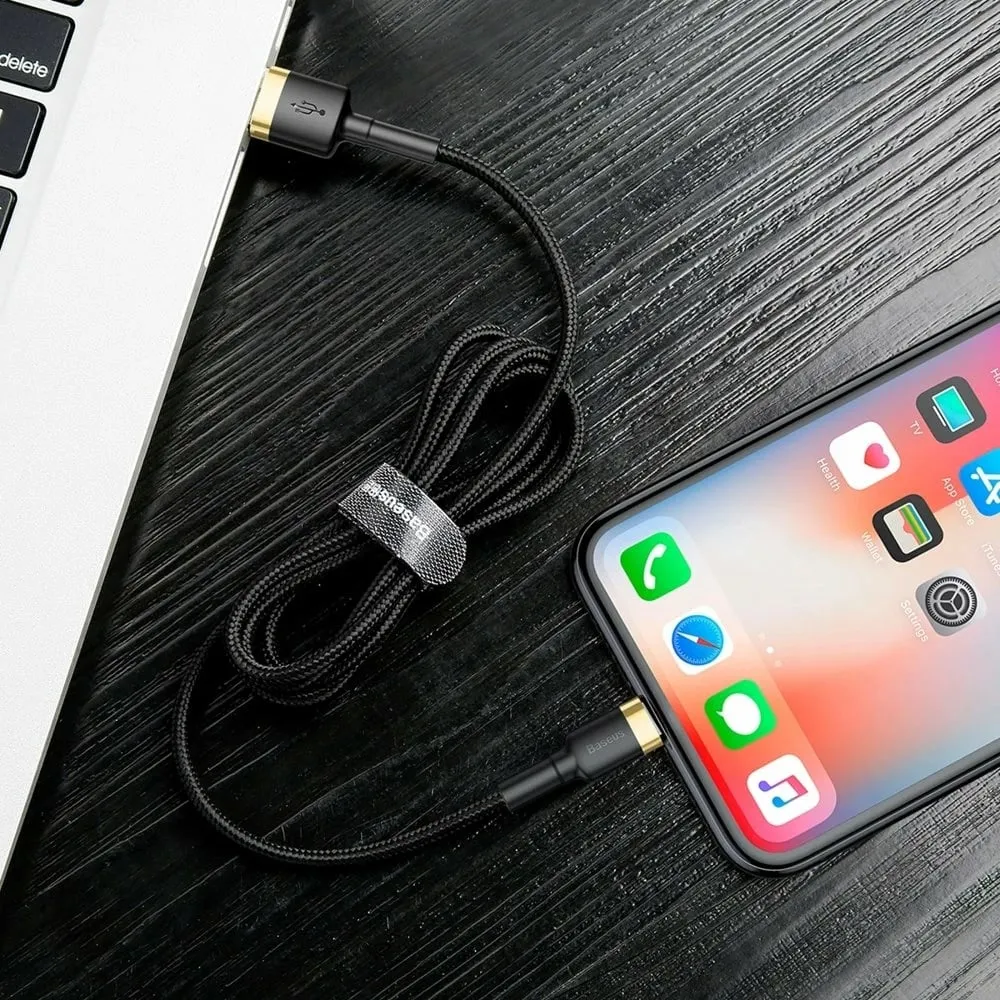 Kabllo Baseus USB-A - Lightning, 3m, e zezë - 8