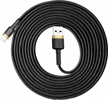 Kabllo Baseus USB-A - Lightning, 3m, e zezë