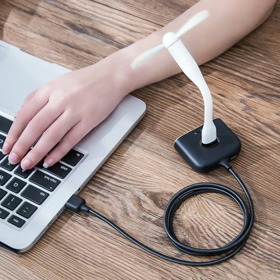 USB Hub Baseus, 1m, 1xUSB 3.0 + 3xUSB 2.0, 5Gbps, e zezë - 12